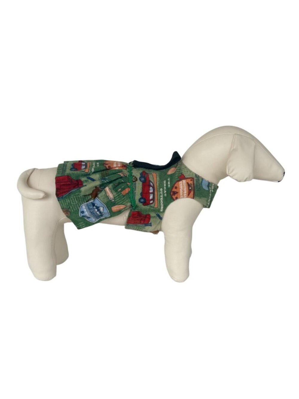 Handmade Small Dog Adjustable Outfit w Harness Camping Outdoor Fishing - Picture 3 of 15